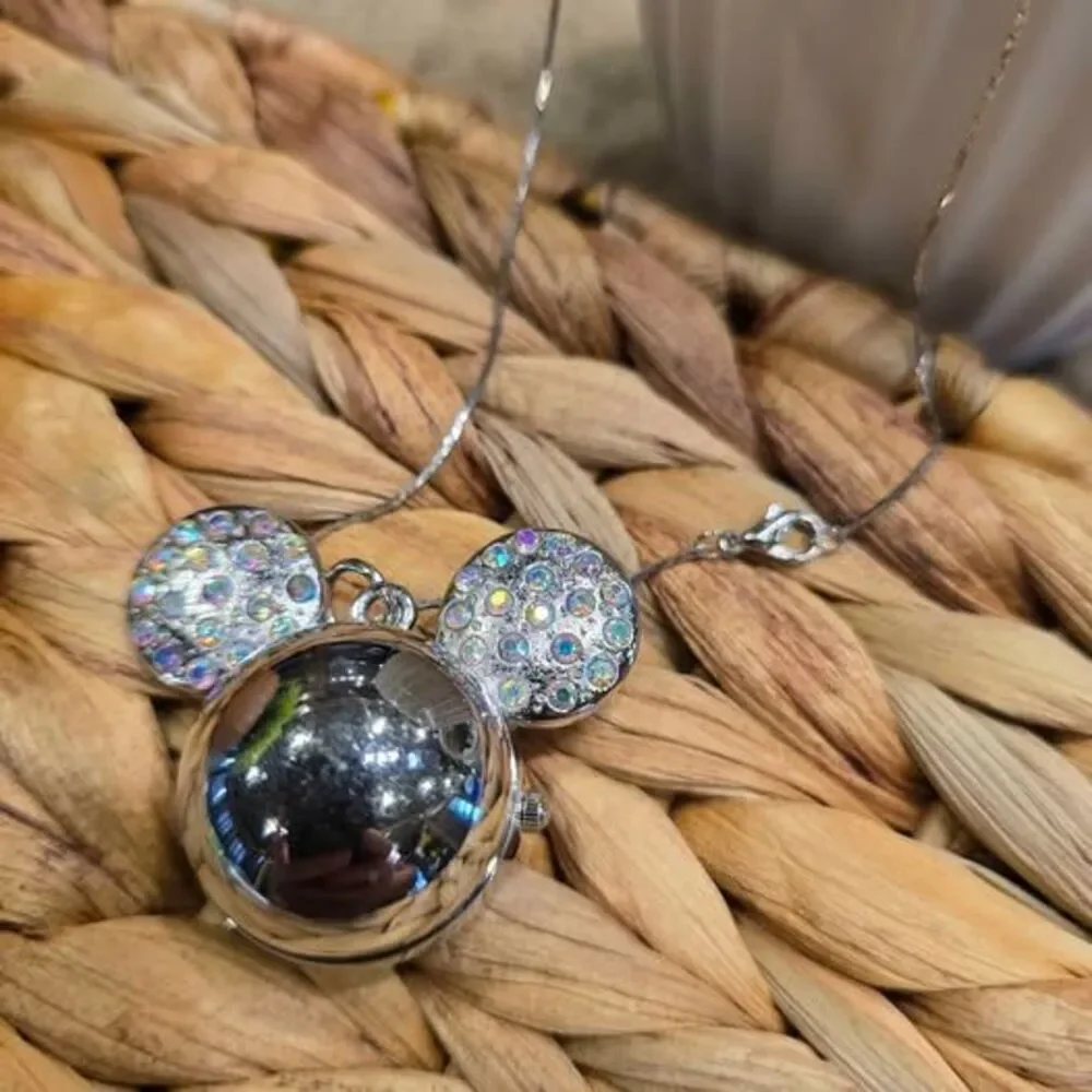 Chaoyada Mickey Mouse Pendant Watch Necklace